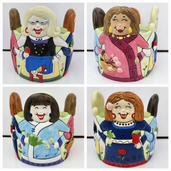 🔹️PartyLite "Garden Gals" Candle Holder - Picture 1 of 7